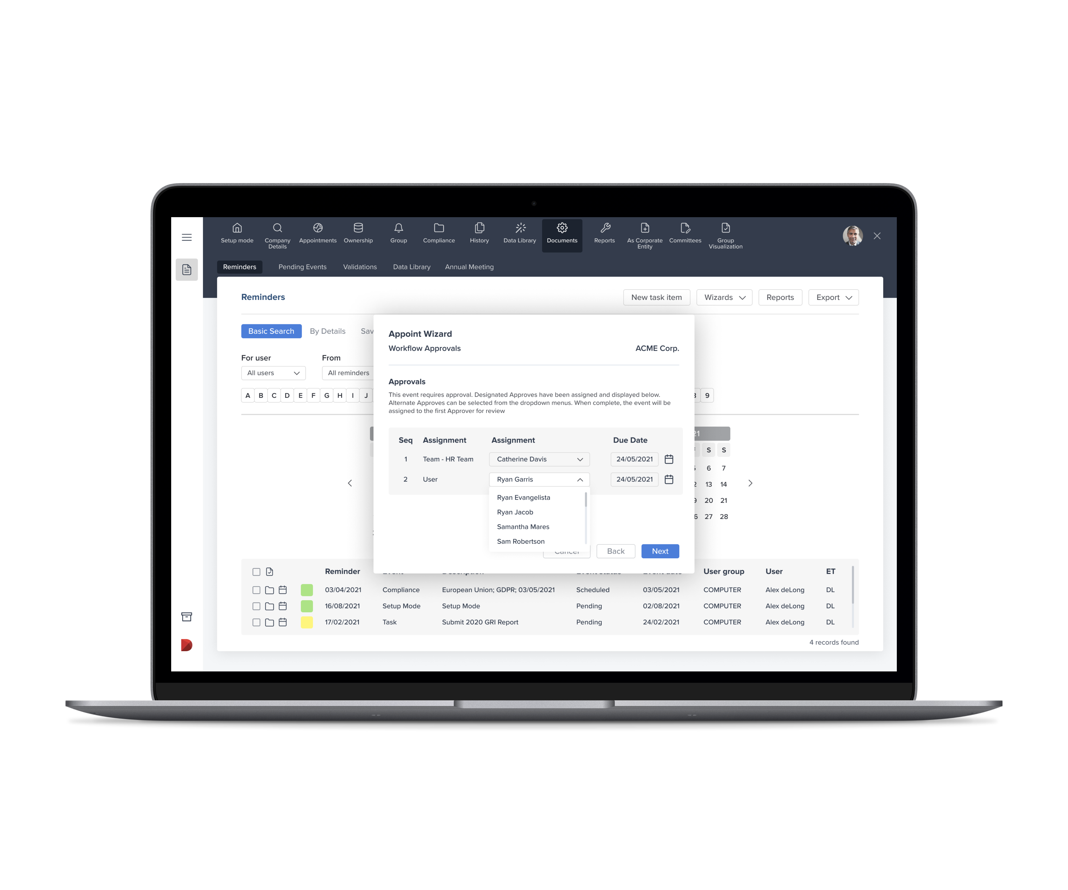 Diligent Entity Management Solution